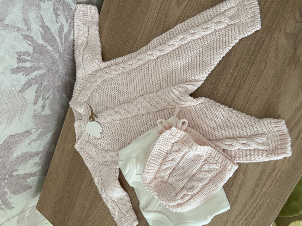 Pembe triko tulum set