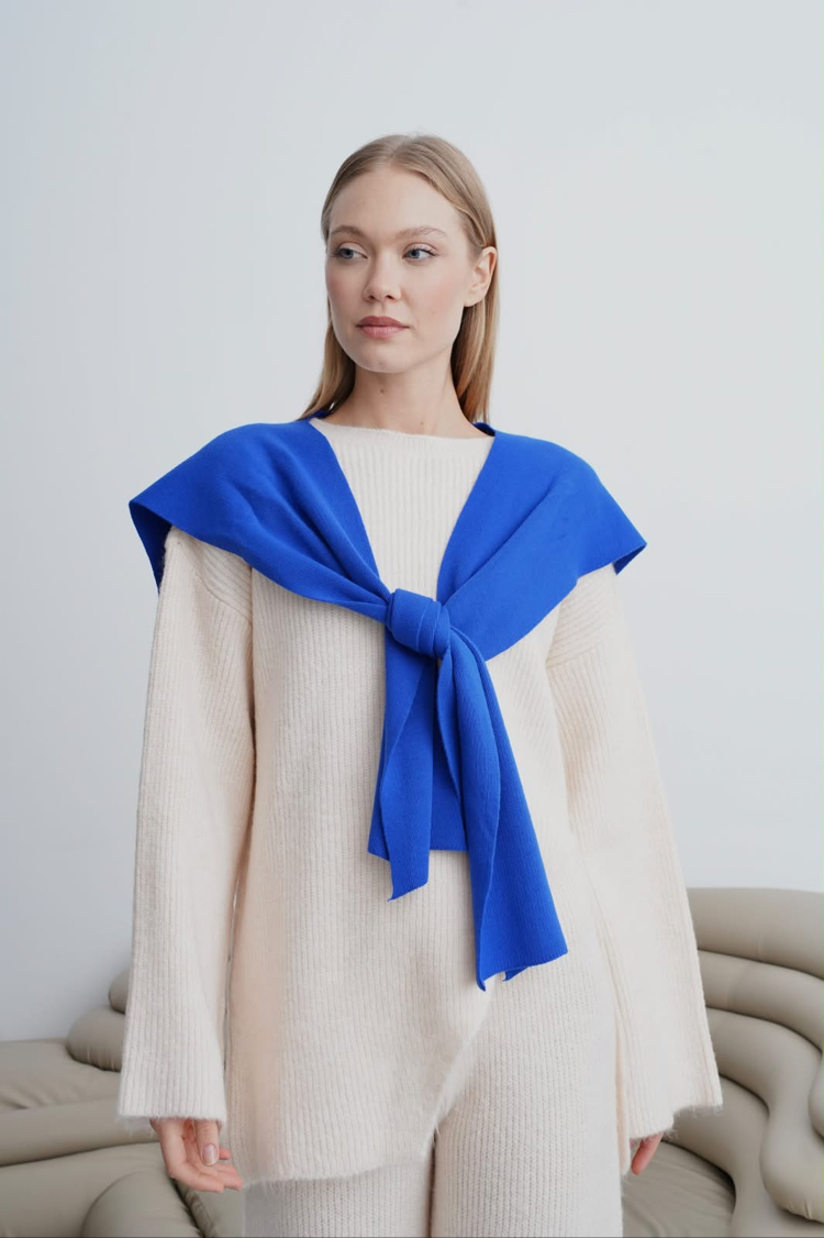 Triko omuz şalı (electric blue)