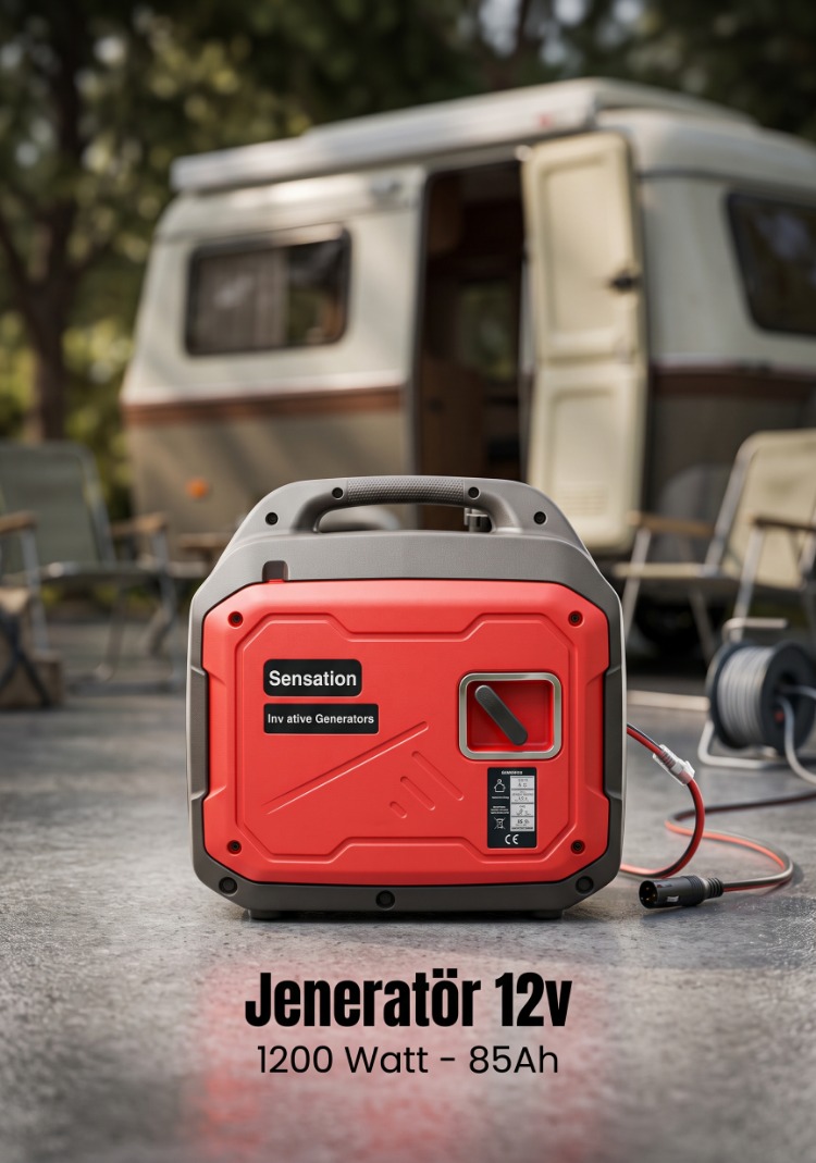 Sensation 12V 1200W 85A 4 Zamanlı Sessiz Benzinli Karavan & Tekne Jeneratörü