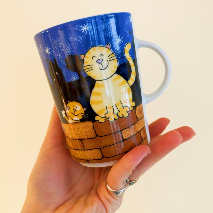 “Cats Night Out” Porcelain Mugs