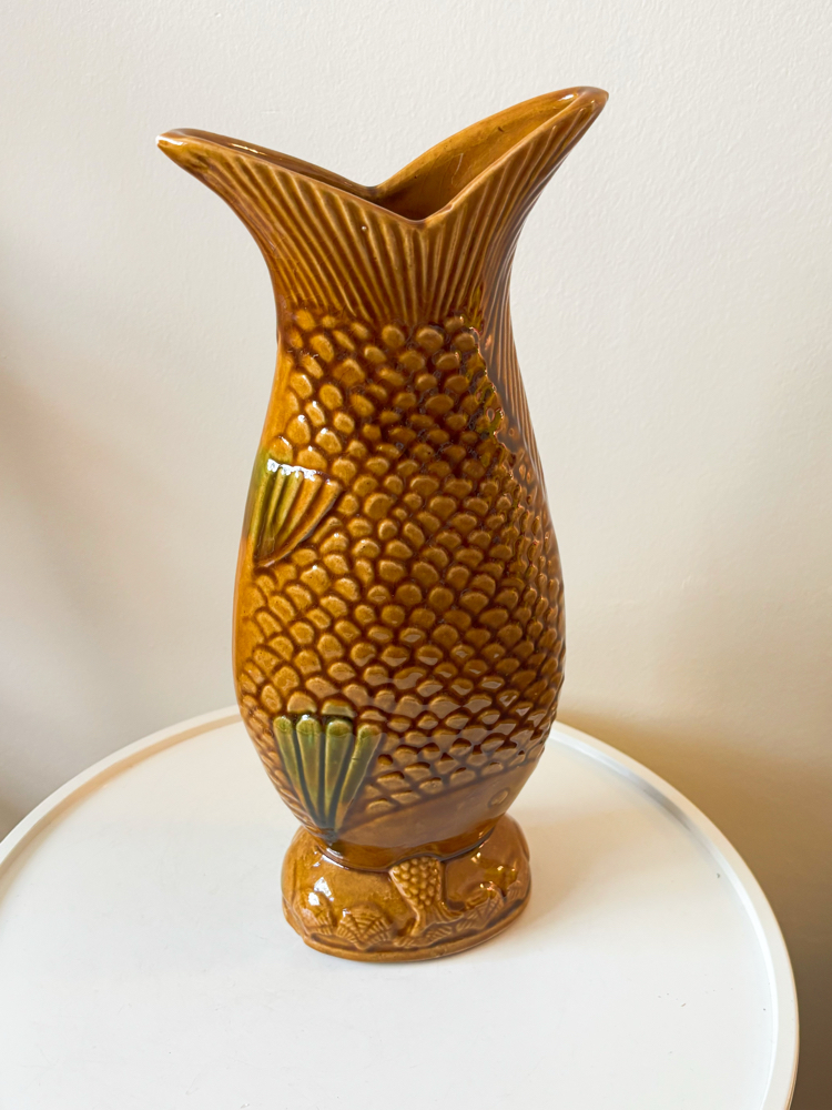 70’s Ceramic Fish Vase