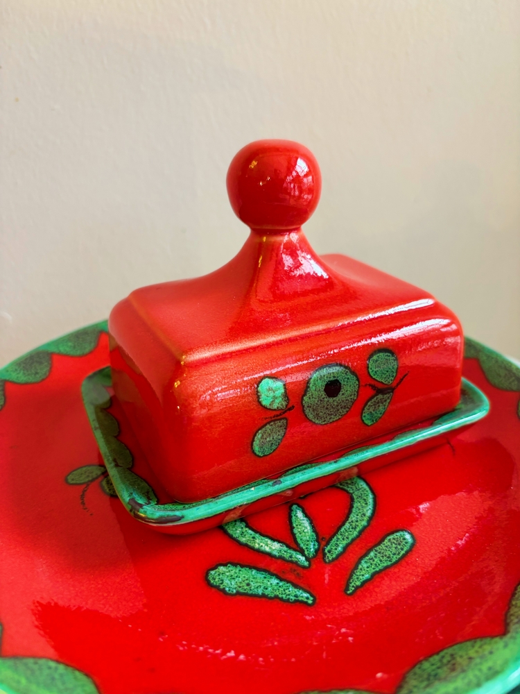70’s German Tomato Red Butter Box