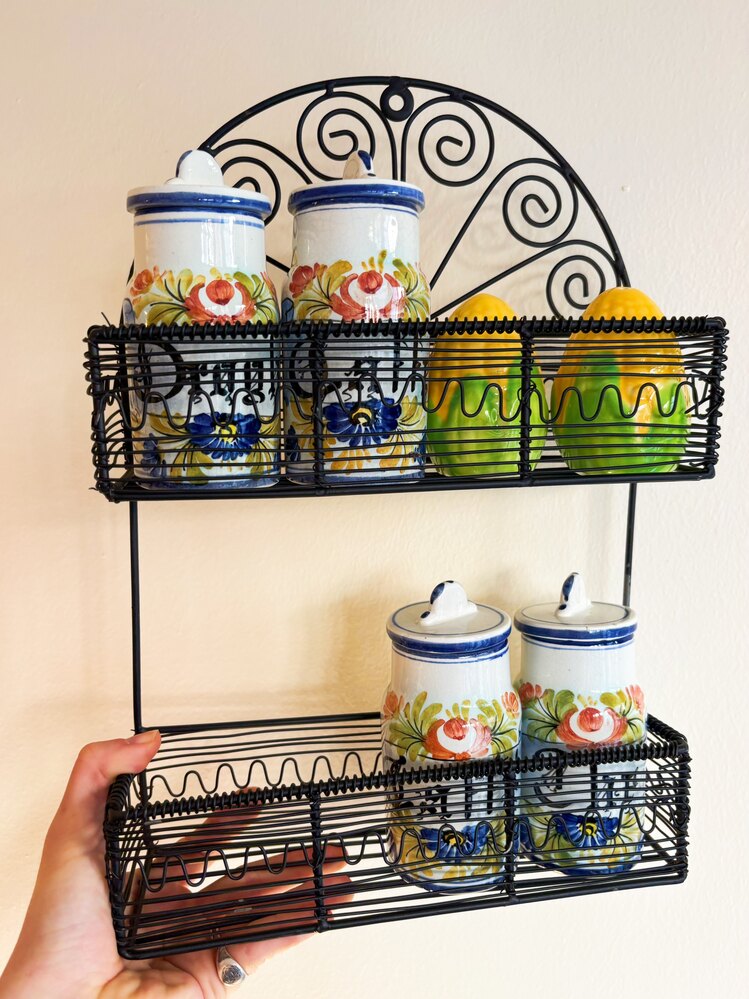 80’s Black Wire Spice Rack 