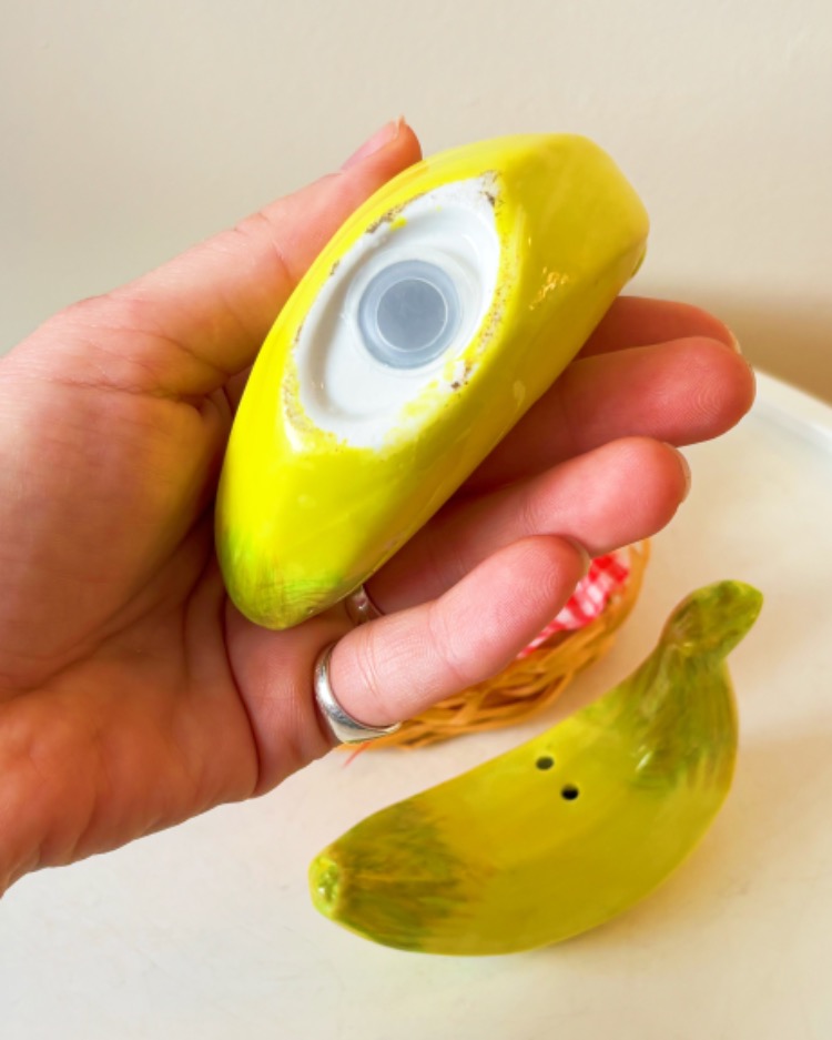 Ceramic Bananas Salt and Pepper Shakers