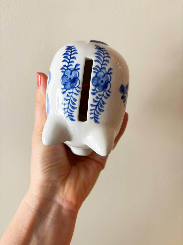 Hand Painted Dutch Ceramic Coin Bank