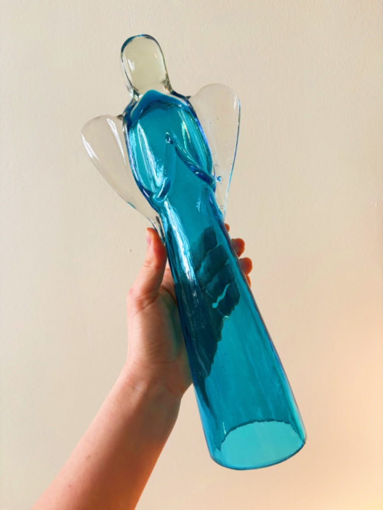 Handblown Glass Angel Sculpture