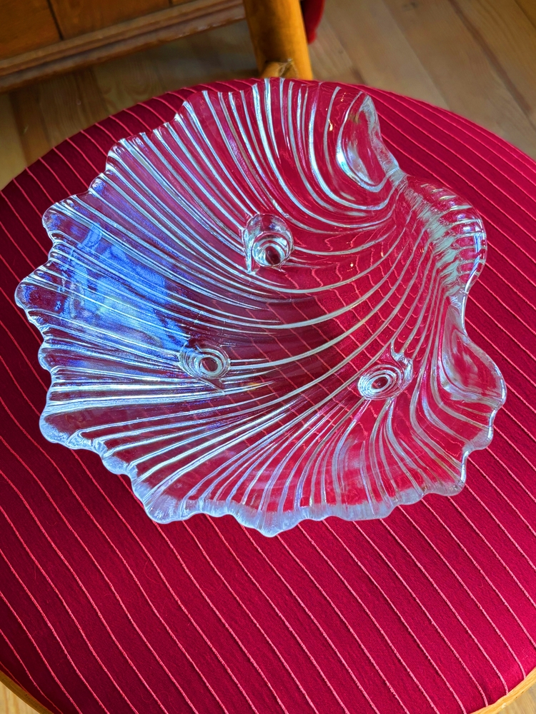 80’s German Crystal Seashell Bowl