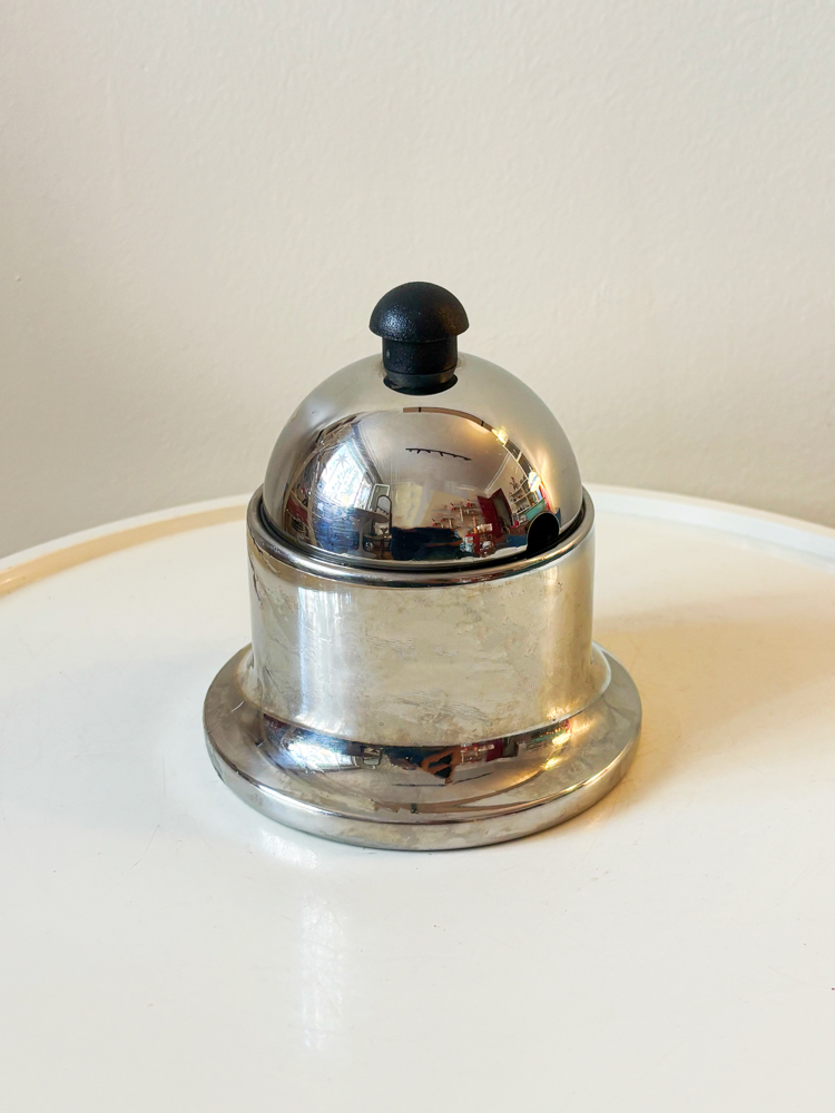 1996 Marks and Spencer Italian Stainless Steel Sugar Bowl 