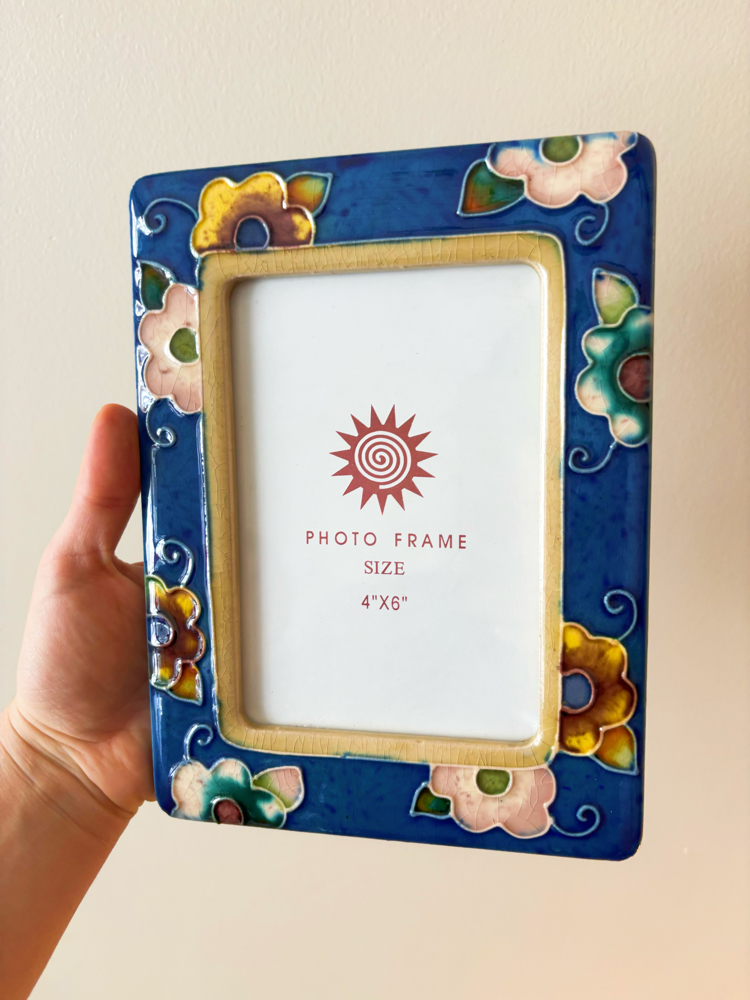 Floral Ceramic Photo Frame 