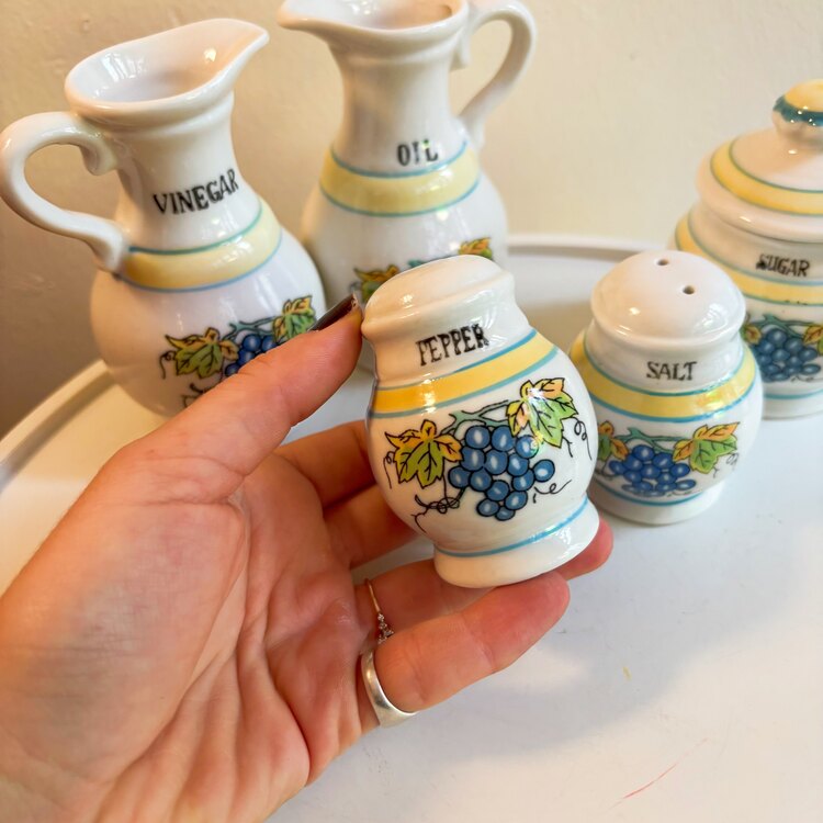 80’s Porcelain Kitchen Set