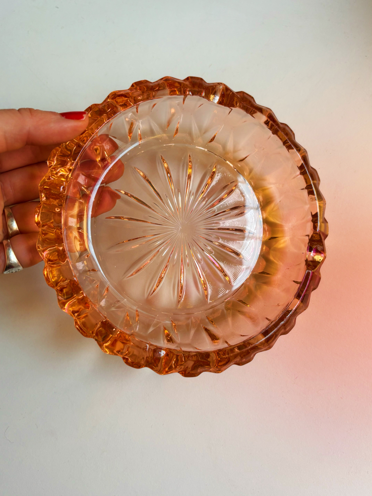 80’s French Rose Pink Ashtray