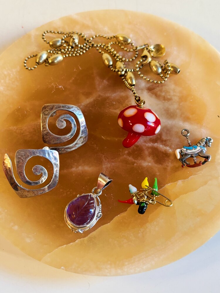 Amethyst Leaf Silver Necklace 