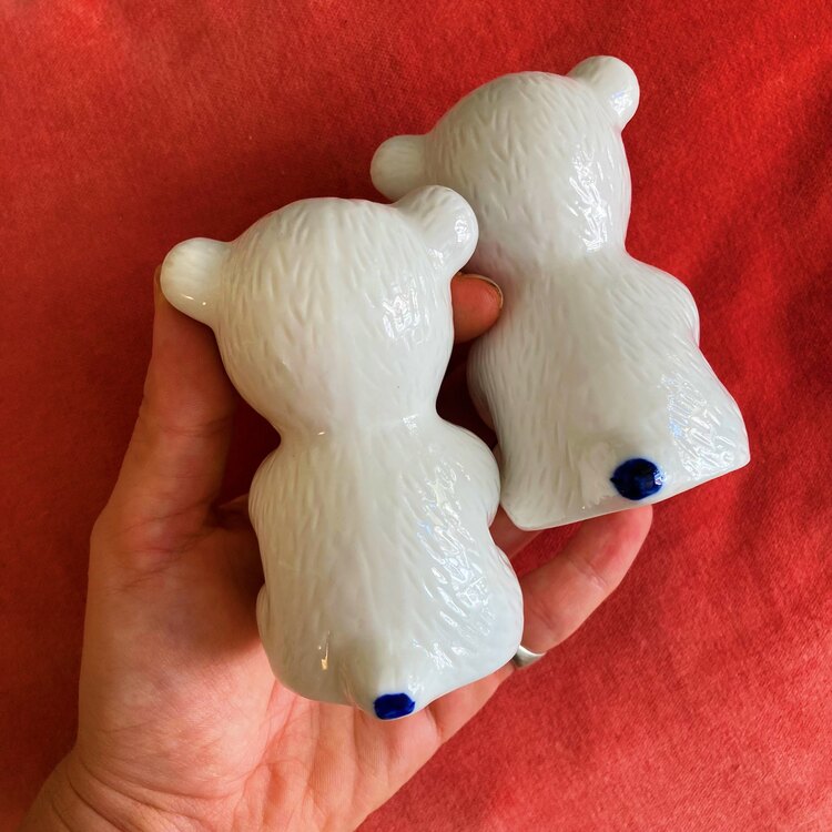 “Teddy Bears” Delft Salt and Pepper Shakers
