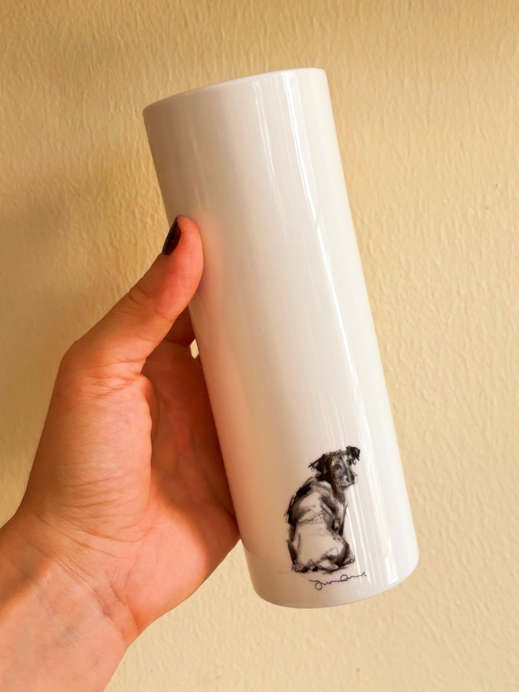 Terrier Porcelain Vase