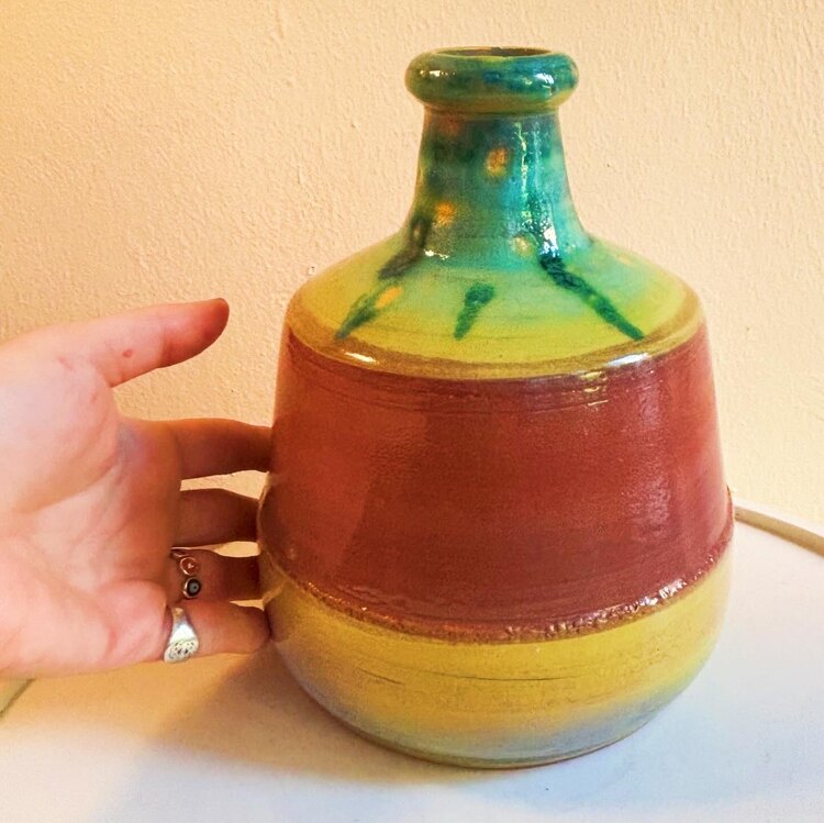Handmade Color Blocked Vase 