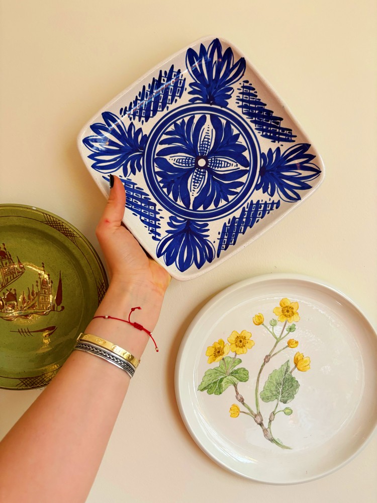 70’s Italian Hand Painted Wall Plate 