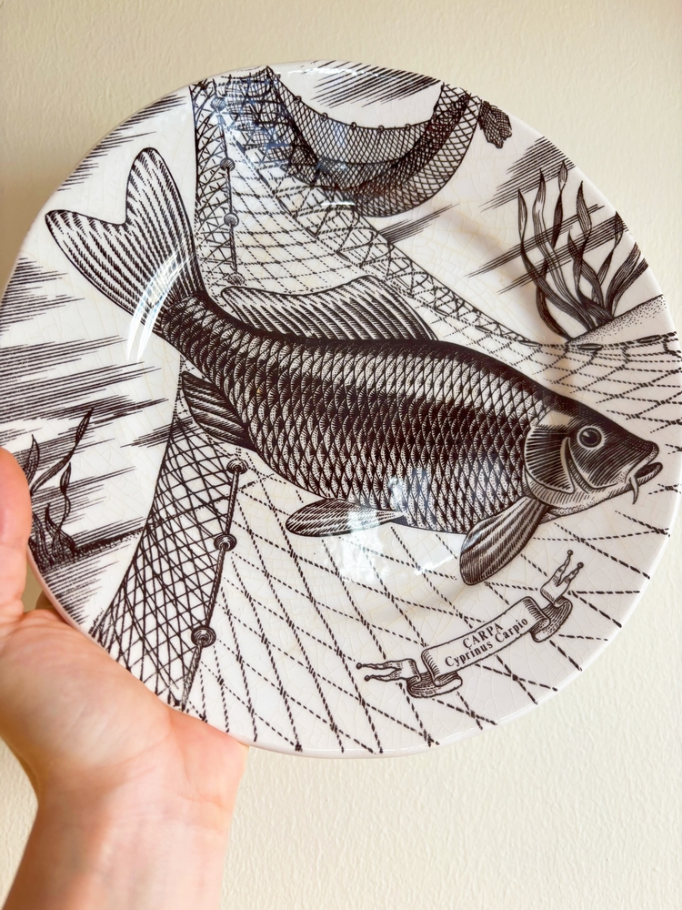 70’s English Ironstone Fish Wall Plate