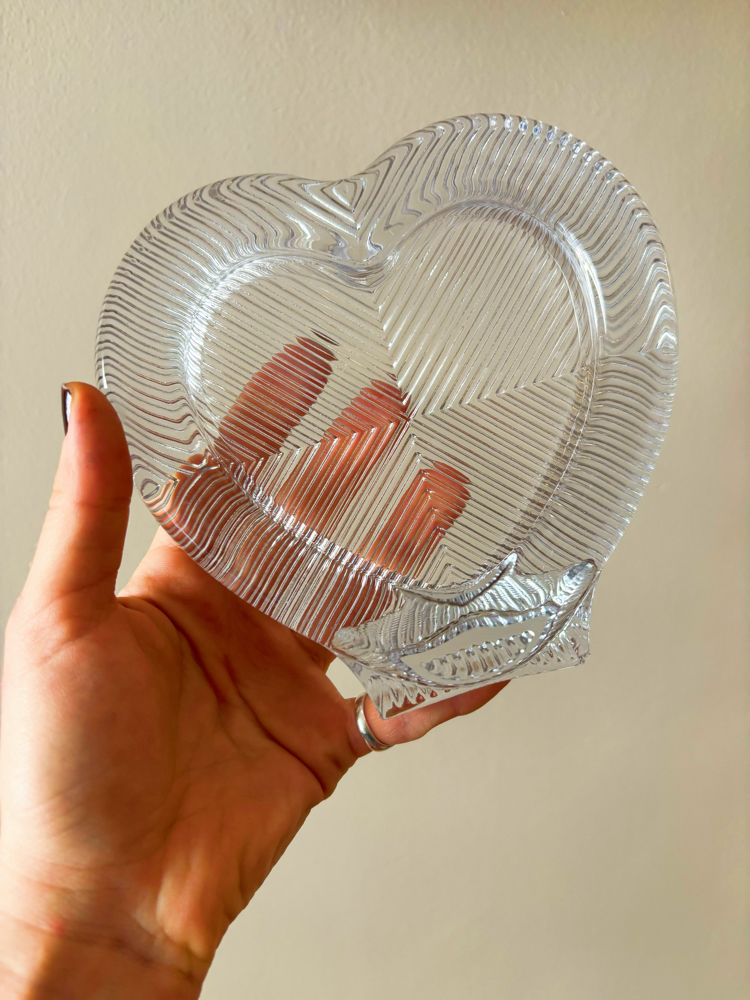German Crystal Heart Shaped Photo Frame 