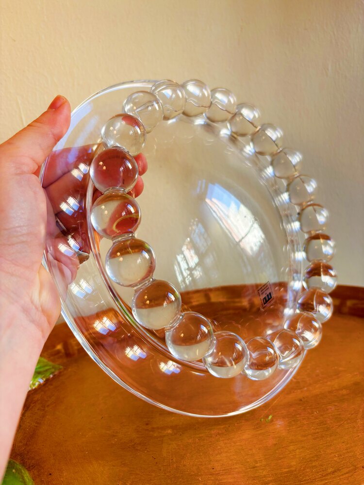 Italian Genuine Lead Crystal Bubble Bowl 