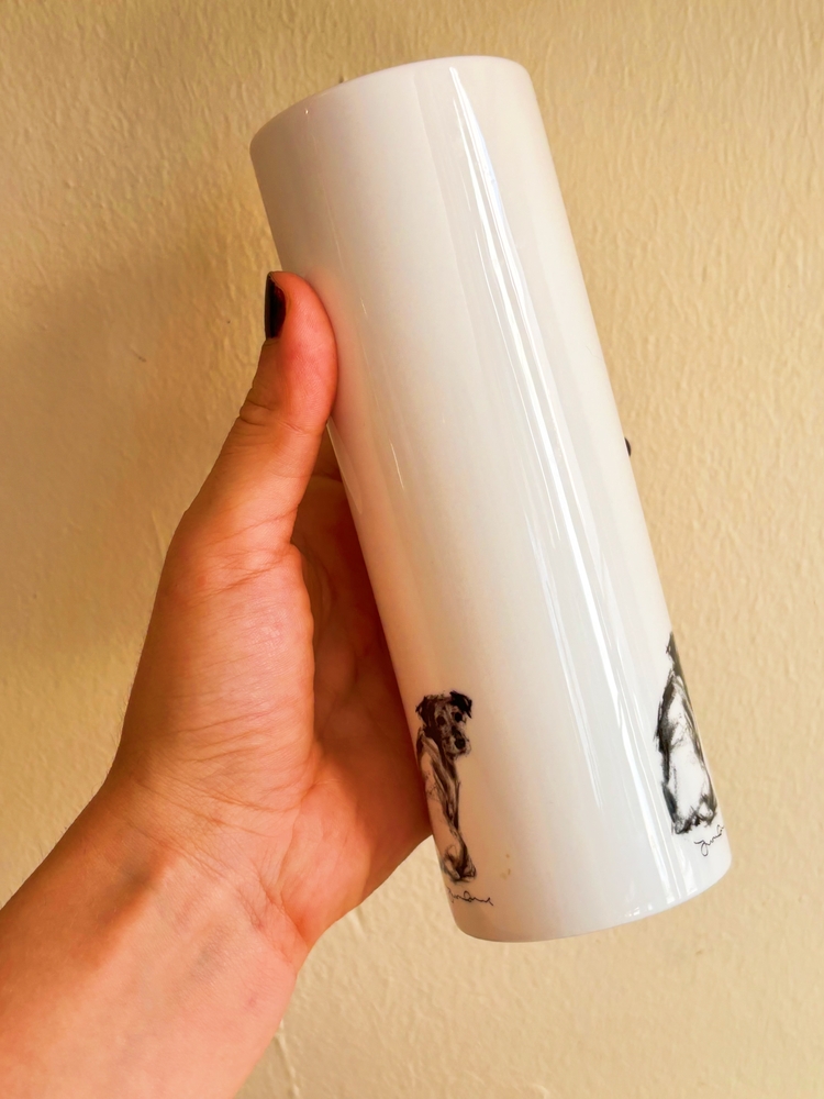 Terrier Porcelain Vase