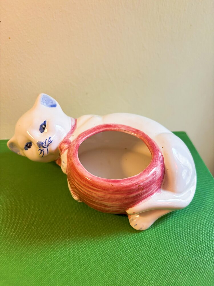 80’s Vakko Ceramic Kitty Bowl 