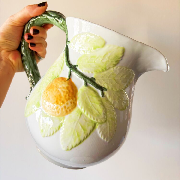 Yuzu Embossed Ceramic Jug 