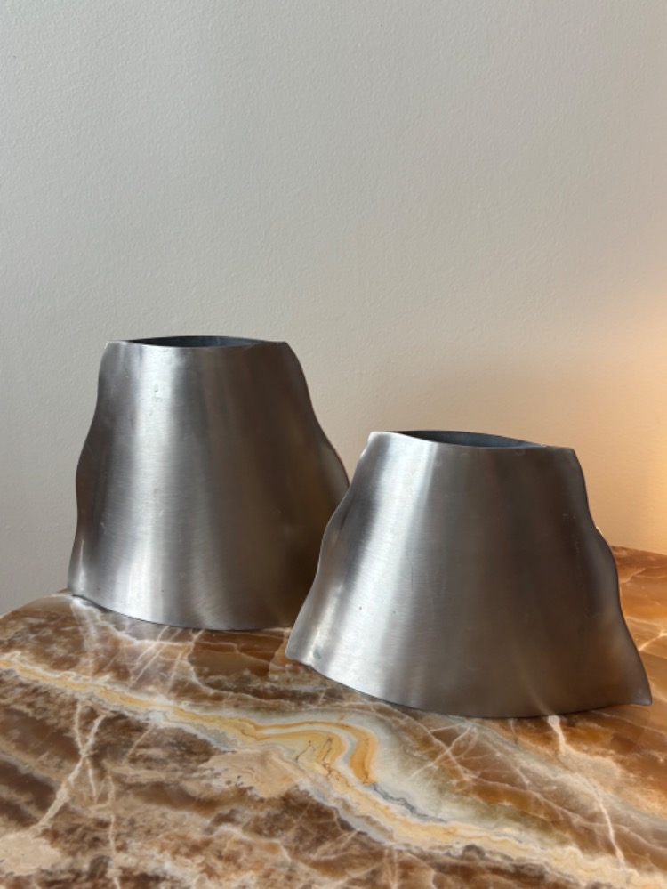 Stainless Steel Curvy Vases