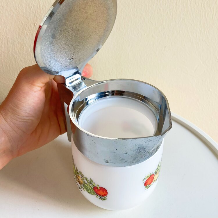 80’s French Opaline Creme Jug