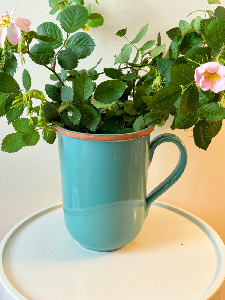 Pastel Blue Handmade Ceramic Jug Vase