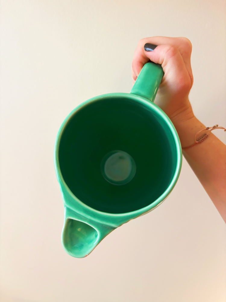 60’s American Fiesta Pottery Green Jug 