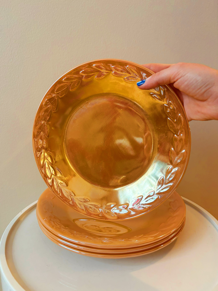 70’s American Iridescent Opaline Plates