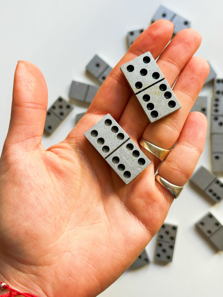 70’s Steel Domino Set