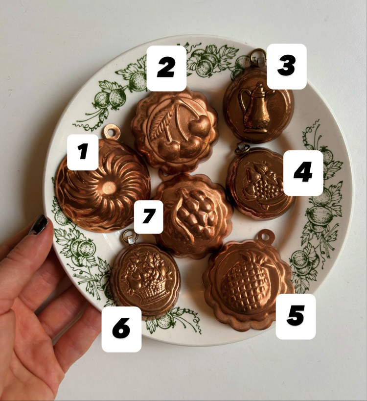 60’s Mini Copper Chocolate Molds