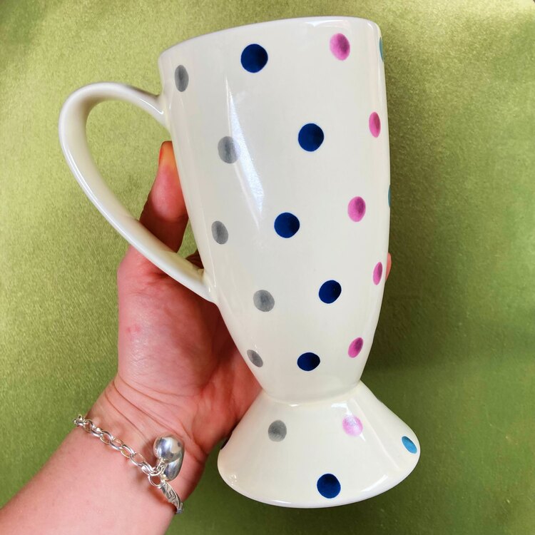 Polka Dot Tall Mug by Whittard Chelsea