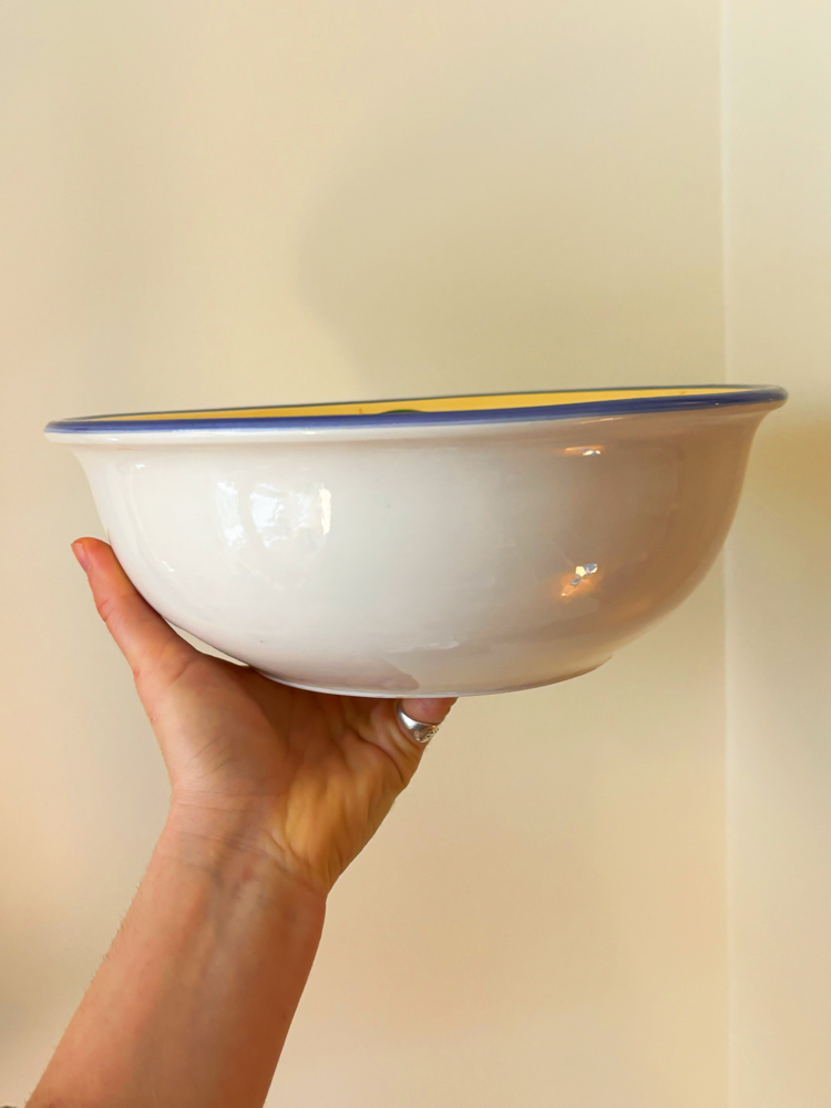 90’s Italian Cherries Large Ceramic Bowl 