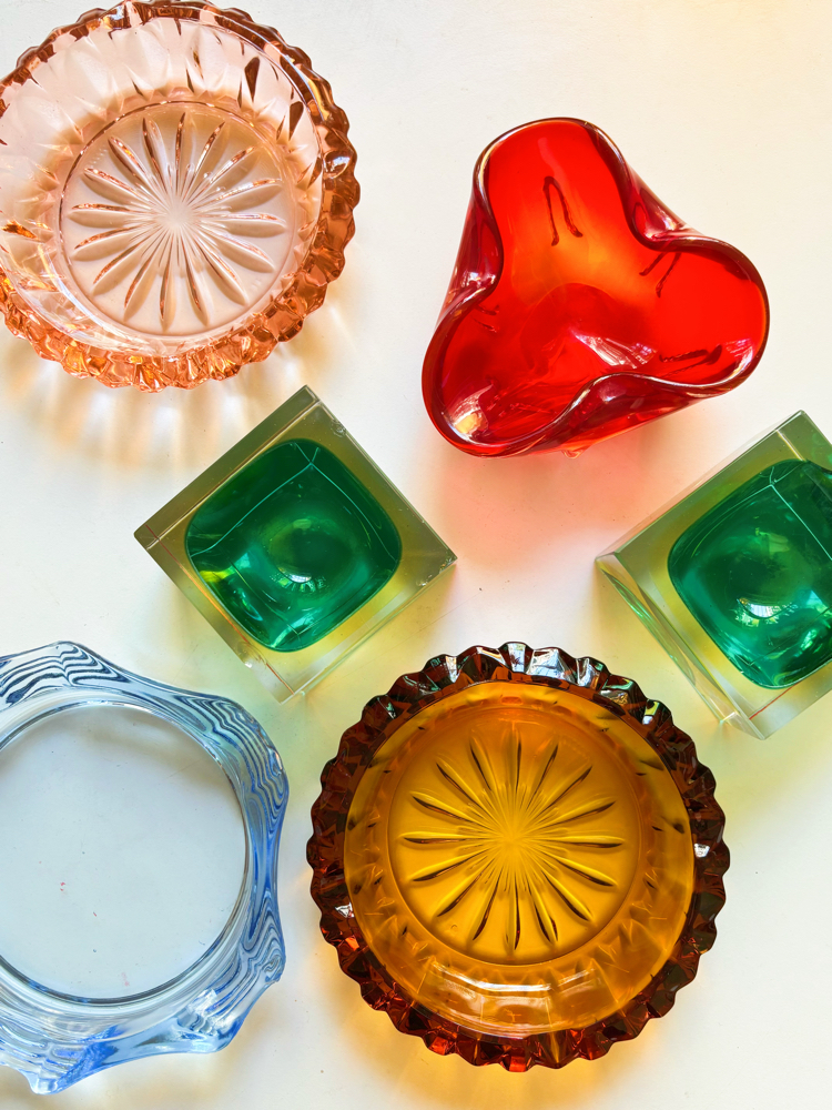 50’s Italian Sommerso Murano Ashtrays