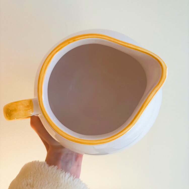 90’s Hand Painted Ceramic Jug 