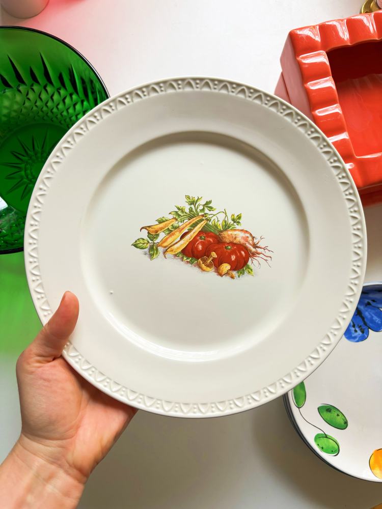 Veggies Porcelain Wall Plate