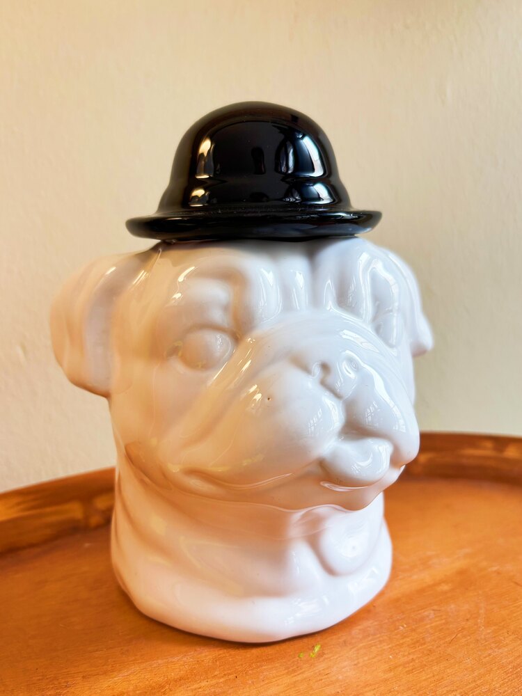 Ceramic French Bulldog Penny Bank