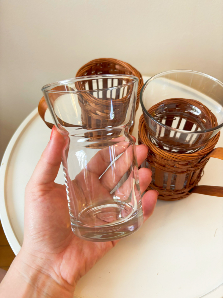 70’s Bamboo Glass Mugs