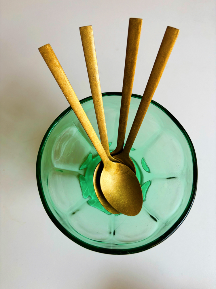 Vintage Brass Dessert Spoons