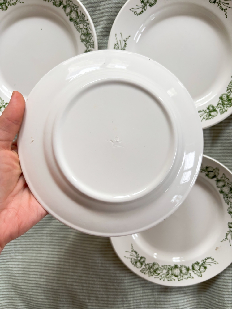 70’s Green Fruits Rustic Plates