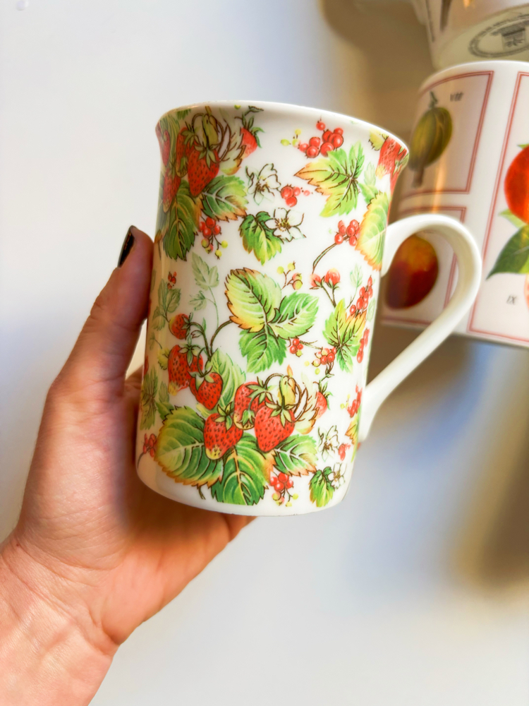 Strawberry Porcelain Mug