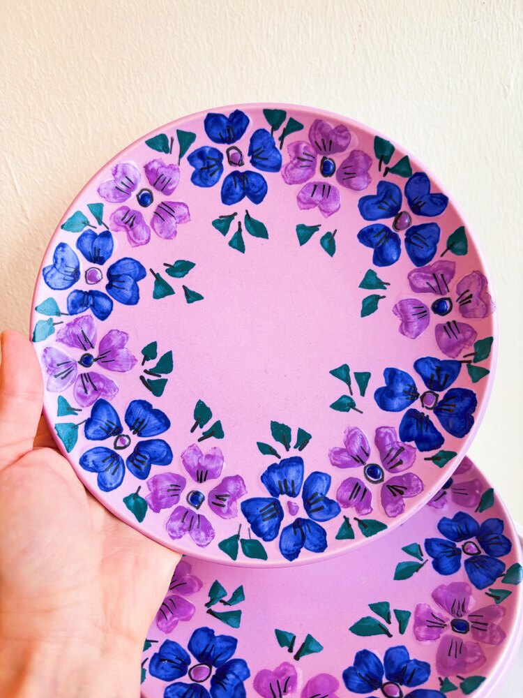 80’s Lilac Gorbon Plates 