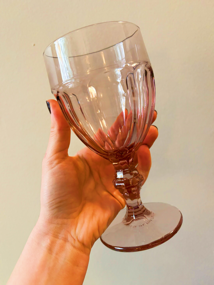 80’s American Duralite Colorful Glass Goblets 