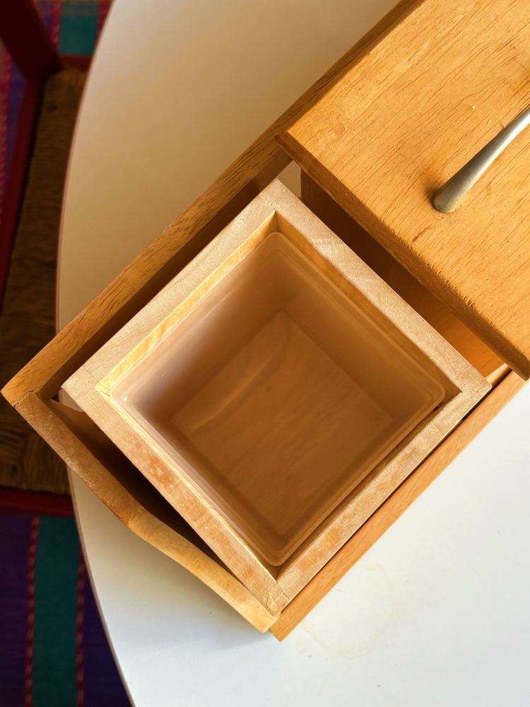 Vintage Wooden Container Rack