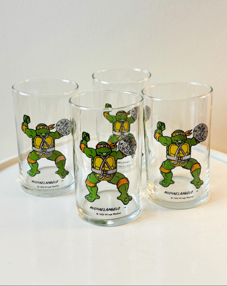 1992 Ninja Turtles Glass Deadstock Tumblers