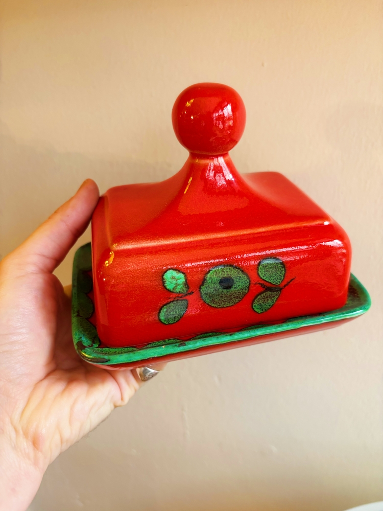 70’s German Tomato Red Butter Box