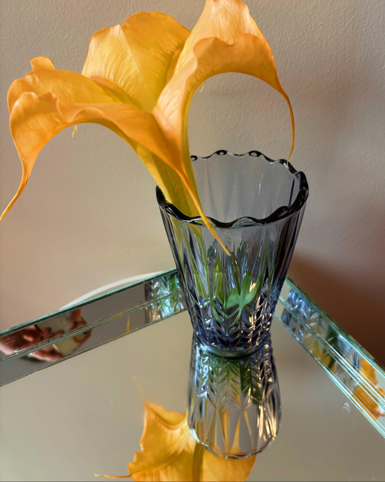 80’s French Purple Glass Vase