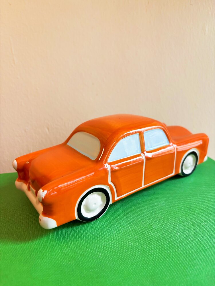 Limited Edition Orange Cadillac Figurine 
